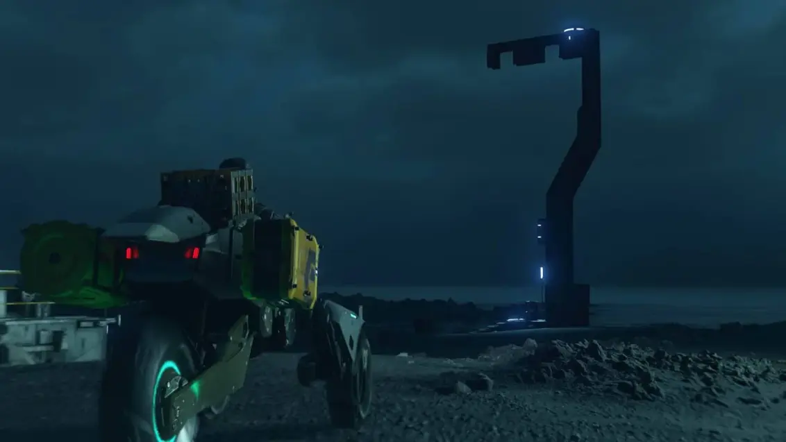 death stranding 2 tracklayer und sam auf tri cruiser