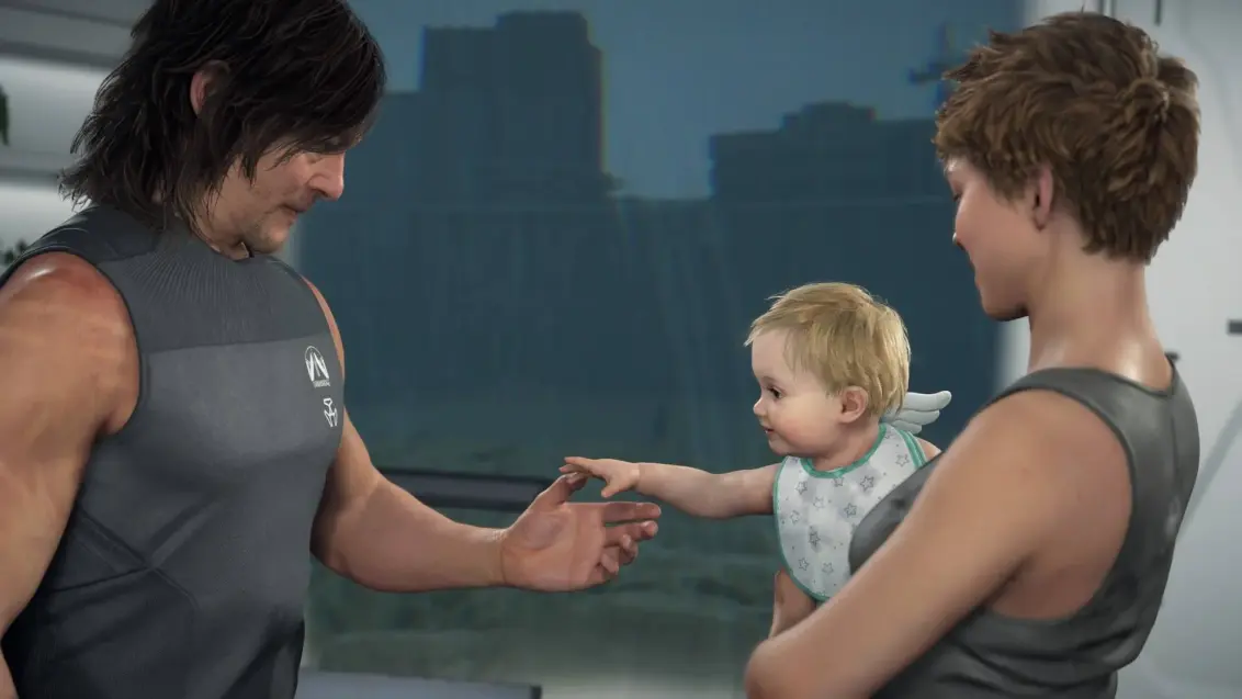 Death Stranding 2 Sam berührt Lou und Fragile