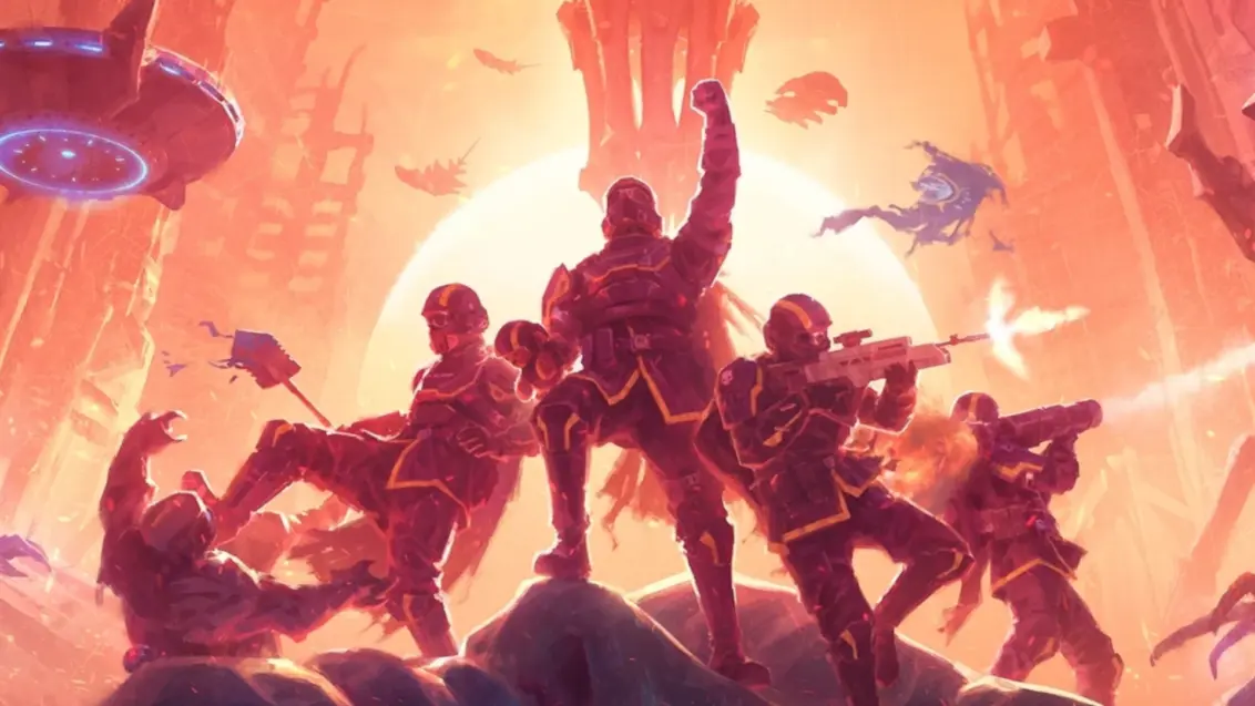 Ein Trupp Helldivers in Helldivers 2 verteidigt tapfer die Supererde gegen die Bedrohung durch die Illuminate.