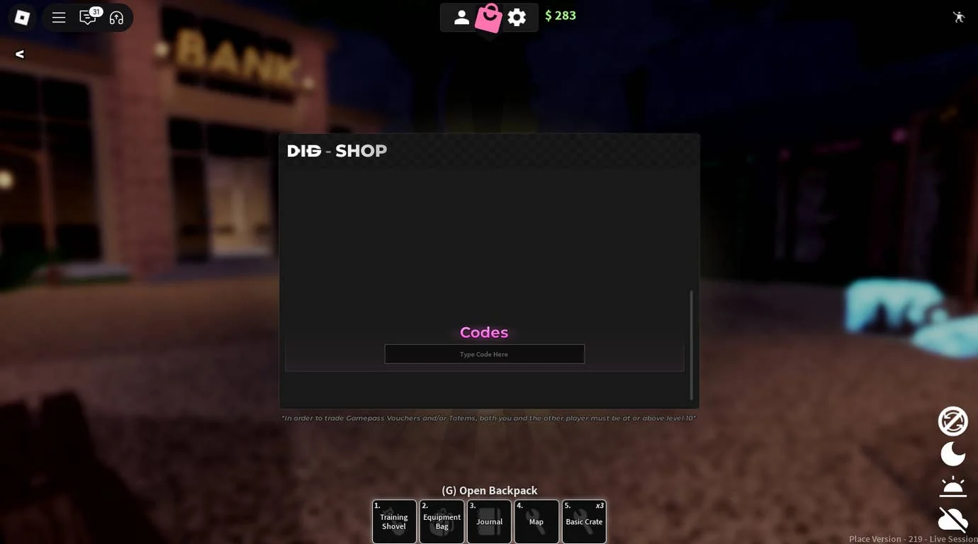 Codes-Feld in Dig.
