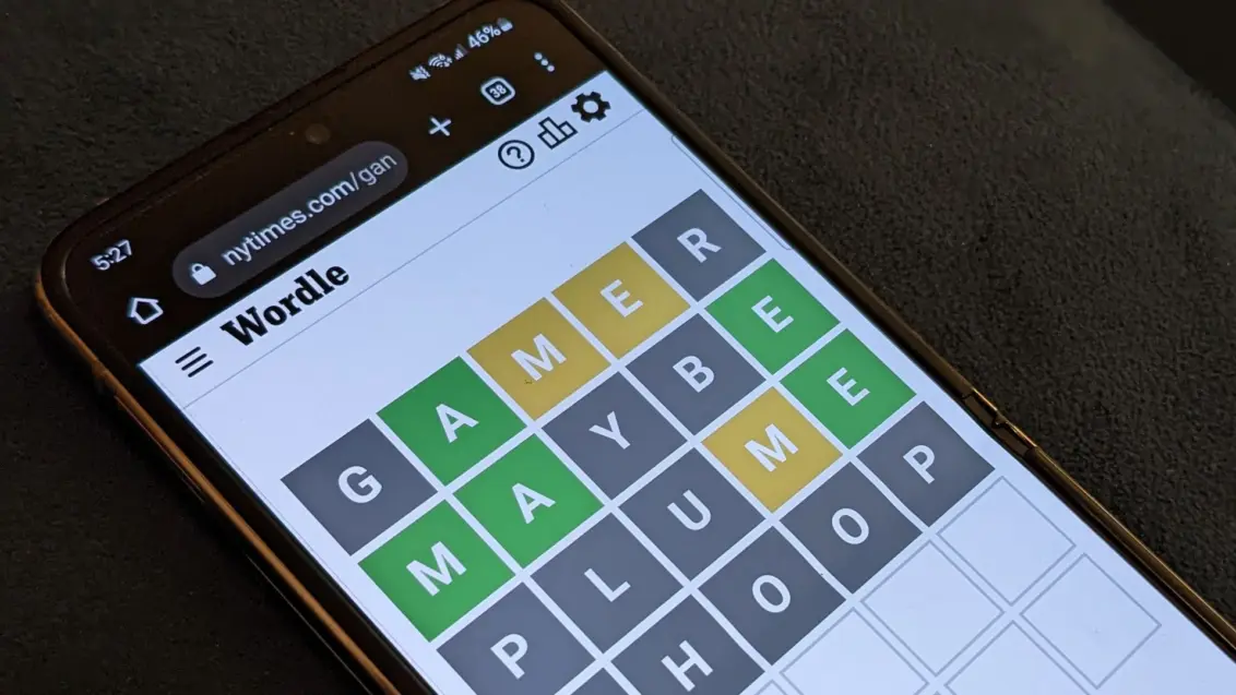 Wordle-Rätsel auf einem Smartphone